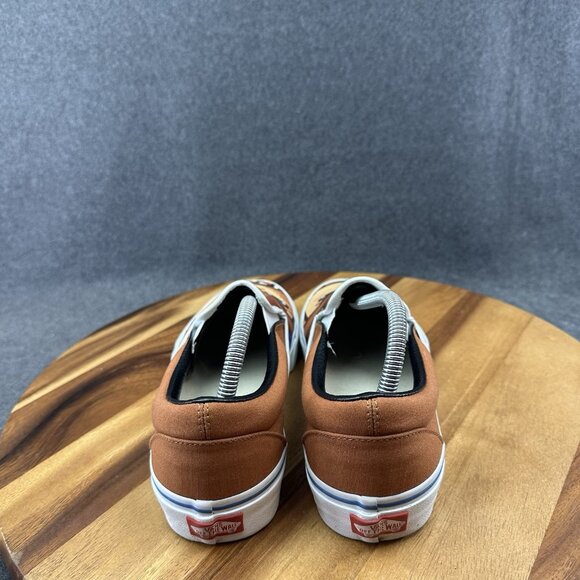 VANS Slip On Brown Block Character Sneakers Slip On Canvas Sz 9 Custom Photo - Picture 6 of 11